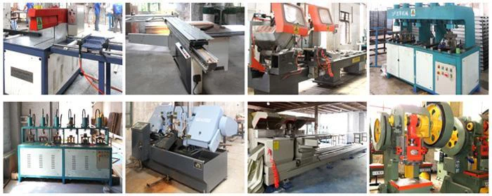 Advanced partition manufacturing equipment including aluminum profile cutting machines, CNC drilling machines, and heavy-duty press machines in Egood factory. Advanced partition manufacturing equipment including aluminum profile cutting machines, CNC drilling machines, and heavy-duty press machines in Egood factory.
