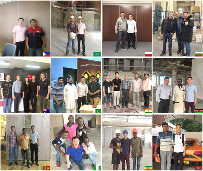 Real-world project photos: Egood team with international clients at construction sites and factory inspections. Real-world project photos: Egood team with international clients at construction sites and factory inspections.