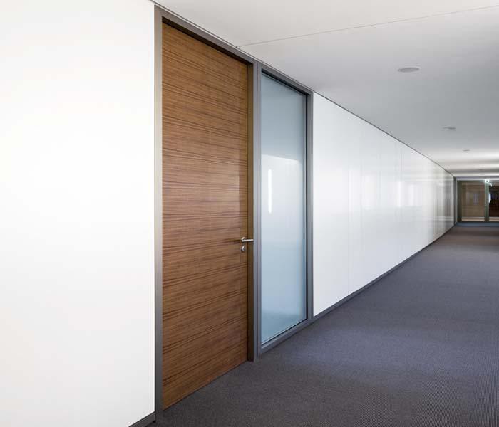 Type 108 double office glass partition detail