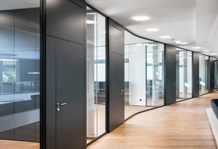 108 Single Glazed Office Fullview Glass Partition