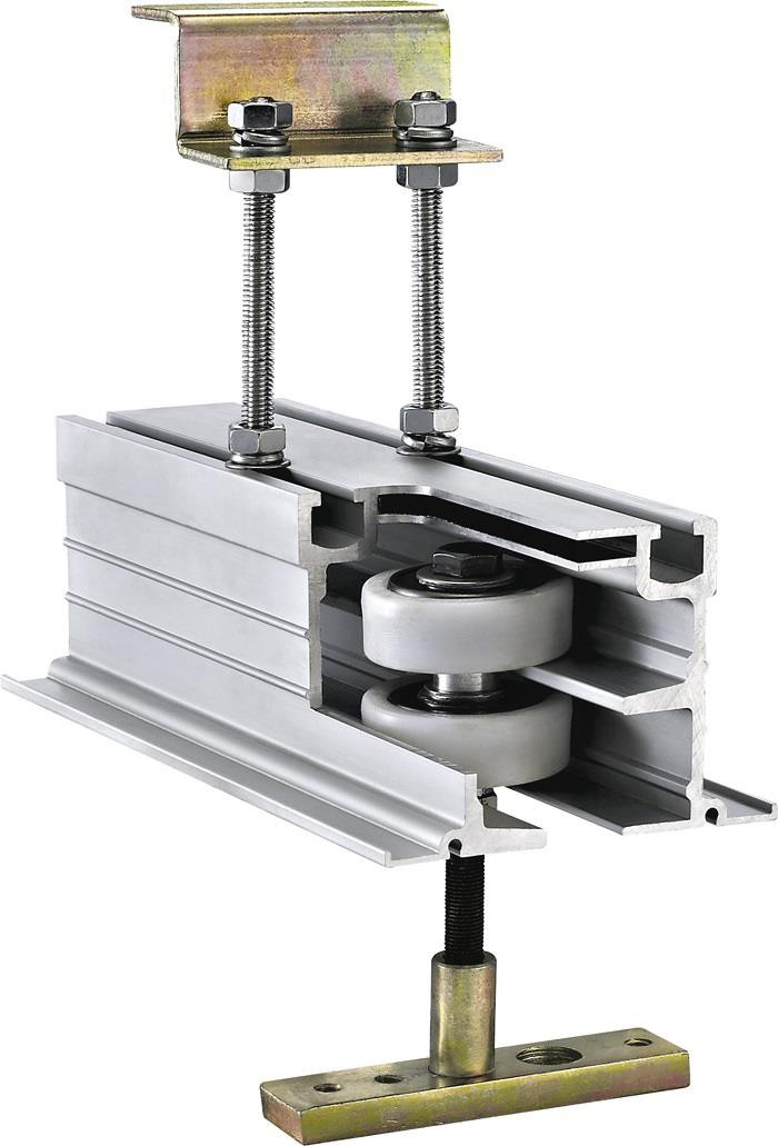 Egood type 80 heavy duty partition rail system with counter-rotating rollers, 380kg load capacity for conference rooms. Egood type 80 heavy duty partition rail system with counter-rotating rollers, 380kg load capacity for conference rooms.