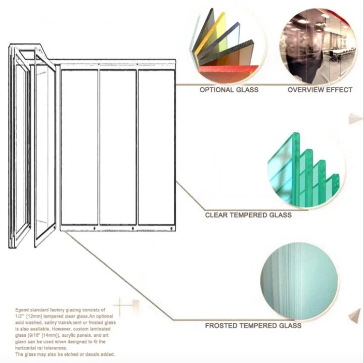 Shopping Mall Framed Glass Partiiton Wall