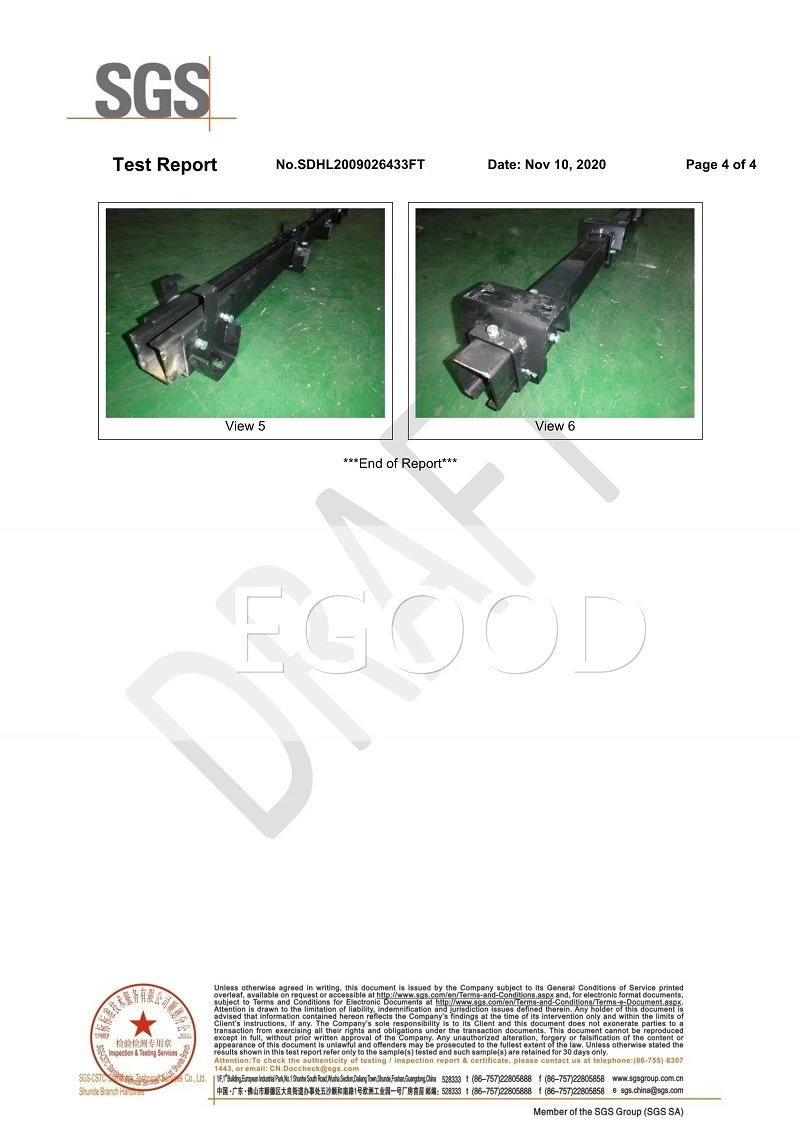 SGS test report of eg-g2000 super high rail
SGS test report of eg-g2000 super high rail
