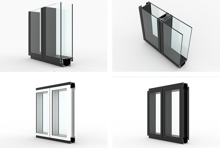 Double glazed office partition profiles available in matte black and white powder coated finishes Double glazed office partition profiles available in matte black and white powder coated finishes