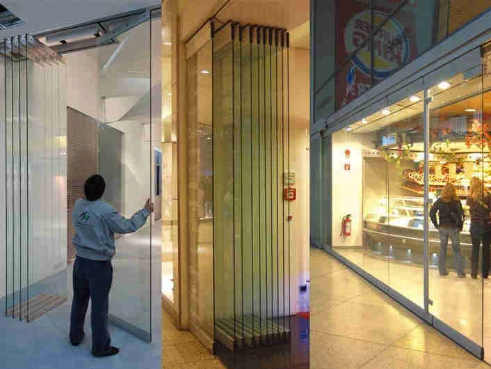 Movable Full View Frameless Glass Wall