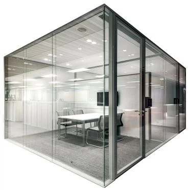 Office Glass Partitioning with Double Glazed Walls Partitioning for Meeting Room