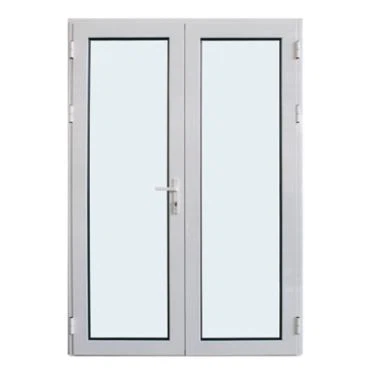PVC Double Glazed Single Leaf Outward Opening French Glass Door