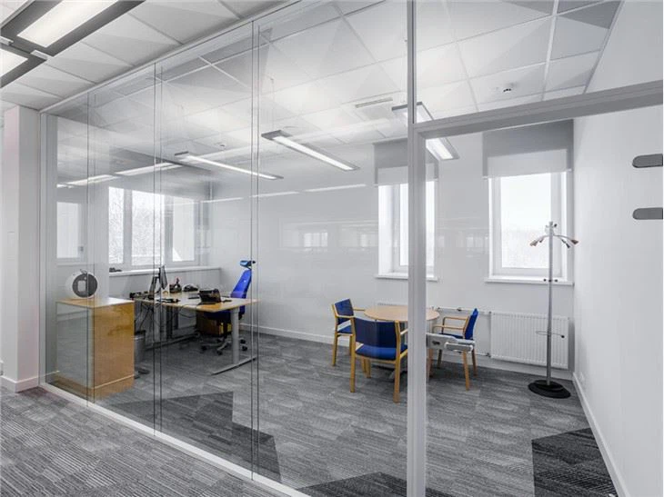 Panoramic Frameless Glass Partition Office