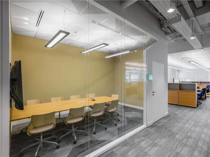 Panoramic Frameless Glass Partition Office