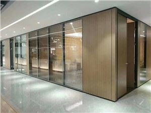 Single Glazed Partition Wall With Solid Door
