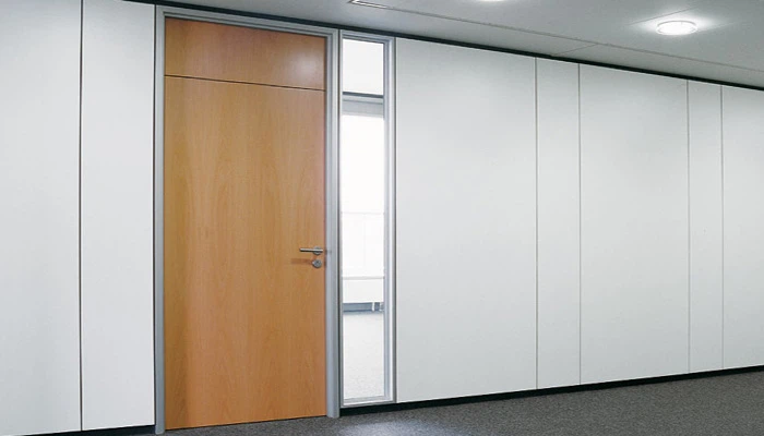 Solid Wood Steel Panel Partition Wall System with Timber Door for Office Privacy Solid Wood Steel Panel Partition Wall System with Timber Door for Office Privacy