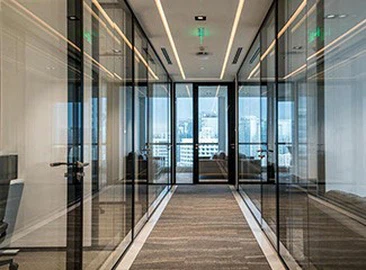 Olympic Building Project - Modern Black Frame Acoustic Glass Partition Walls Olympic Building Project - Modern Black Frame Acoustic Glass Partition Walls