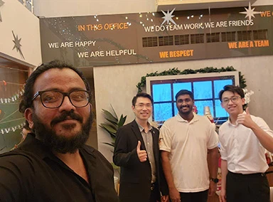 Happy clients visiting Egood Partition factory for project discussion Happy clients visiting Egood Partition factory for project discussion